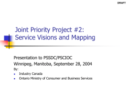 Business Service Vision and Mapping - ICCS-ISAC