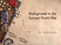 Background to the Second World War