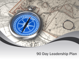 Sample 90 Day Plan – Leadership