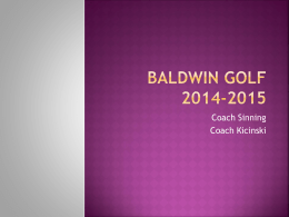 Baldwin Golf 2014-2015