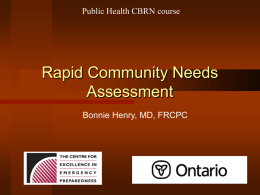 Rapid Community Needs Assessment