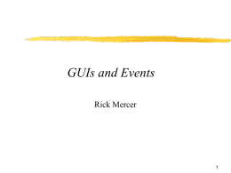 Introduction to GUIs and Event
