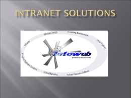 INTRANET SOLUTIONS - Intoweb eLearning Achievement