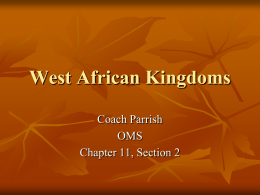 West African Kingdoms - Oxford School District / Home