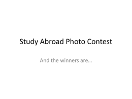 Study Abroad Photo Contest - Case Western Reserve University