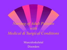 Nursing of Adult Patients with Medical & Surgical Conditions