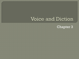 Voice and Diction