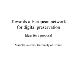 A European network for digital preservation