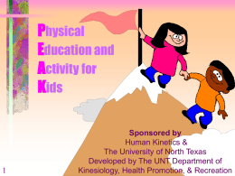 Physical Education and Activity for Kids