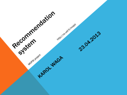 Recommendation system