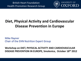 Work package 4: reporting and analysing data on CVD in Europe