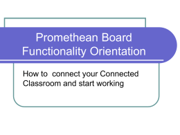 Promethean Board Functionality Orientation
