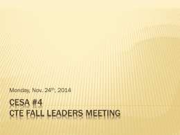 CTE Fall Leaders Meeting