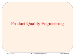 Quality Management Overview - Software Engineering at RIT
