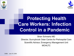 Protecting Health Care Workers: Infection Control in a