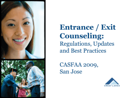 Entrance-Exit Counseling