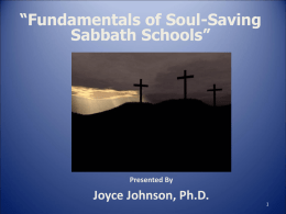 Fundamentals of Soul-Saving Sabbath Schools