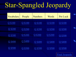 Star Spangled Jeopardy - InforMNs hosts MN Learning Loop