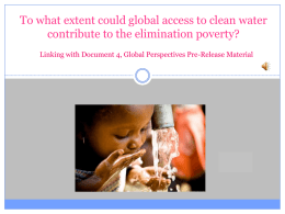 To what extent could global access to clean water