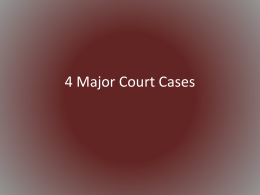 4 Major Court Cases - Manchester University