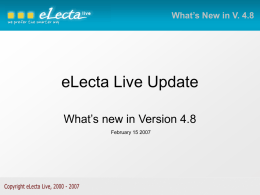 Welcome to eLecta Live - eLecta Live