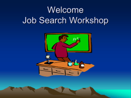 the Job Search Workshop - Welcome to Ohio Means Jobs