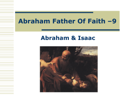 Abraham Father Of Faith –9