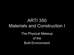 HCIA 350 Materials and Construction I