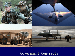 GOVERNMENT CONTRACT LAW - Home