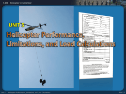 Helicopter Performance, Limitations, and Load Calculations