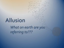 Allusion - My Teacher Site