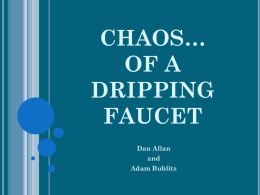 Chaos… of a dripping faucet
