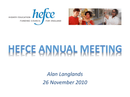 Hefce Annual meeting