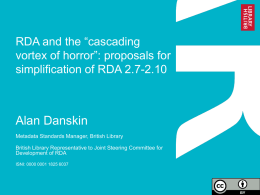 Proposals for simplification of RDA 2.7-2.10
