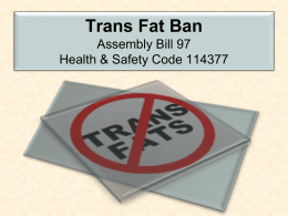 Menu Labeling Senate Bill 1420