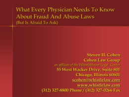 What Every Physician Needs To Know About Fraud And Abuse …
