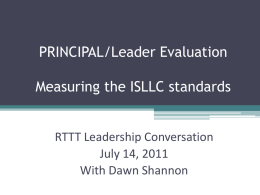 Principal - Leader Evaluation Presentation