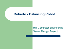 Balancing Robot Thingy - Rochester Institute of Technology