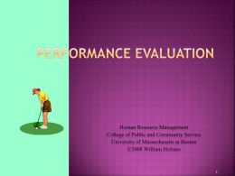 PERFORMANCE EVALUATION