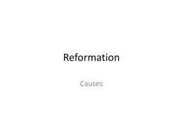 Reformation - Mr. Martin's History site