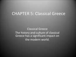 CHAPTER 5: Classical Greece