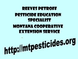BLM Pesticide Safety - Montana State University