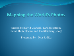 Mapping the World’s Photos