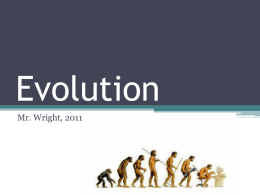 Evolution - Home - Mr. Wright's Class Website