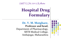 Hospital Drug Formulary - Indian Society for Rational