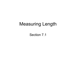 Measuring Length - Grays Harbor College