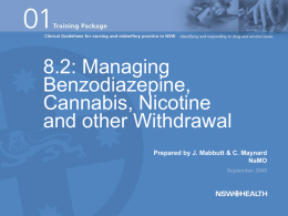 presentation-08-2-benzodiaz cannabis, nicotine and other
