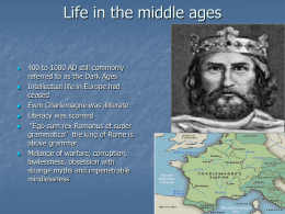 Life in the middle ages - Ponder Independent School District