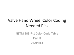 Valve Hand Wheel Color Coding