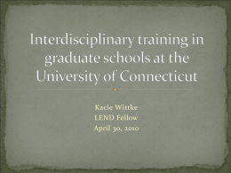 Interdisciplinary training in graduate schools at the